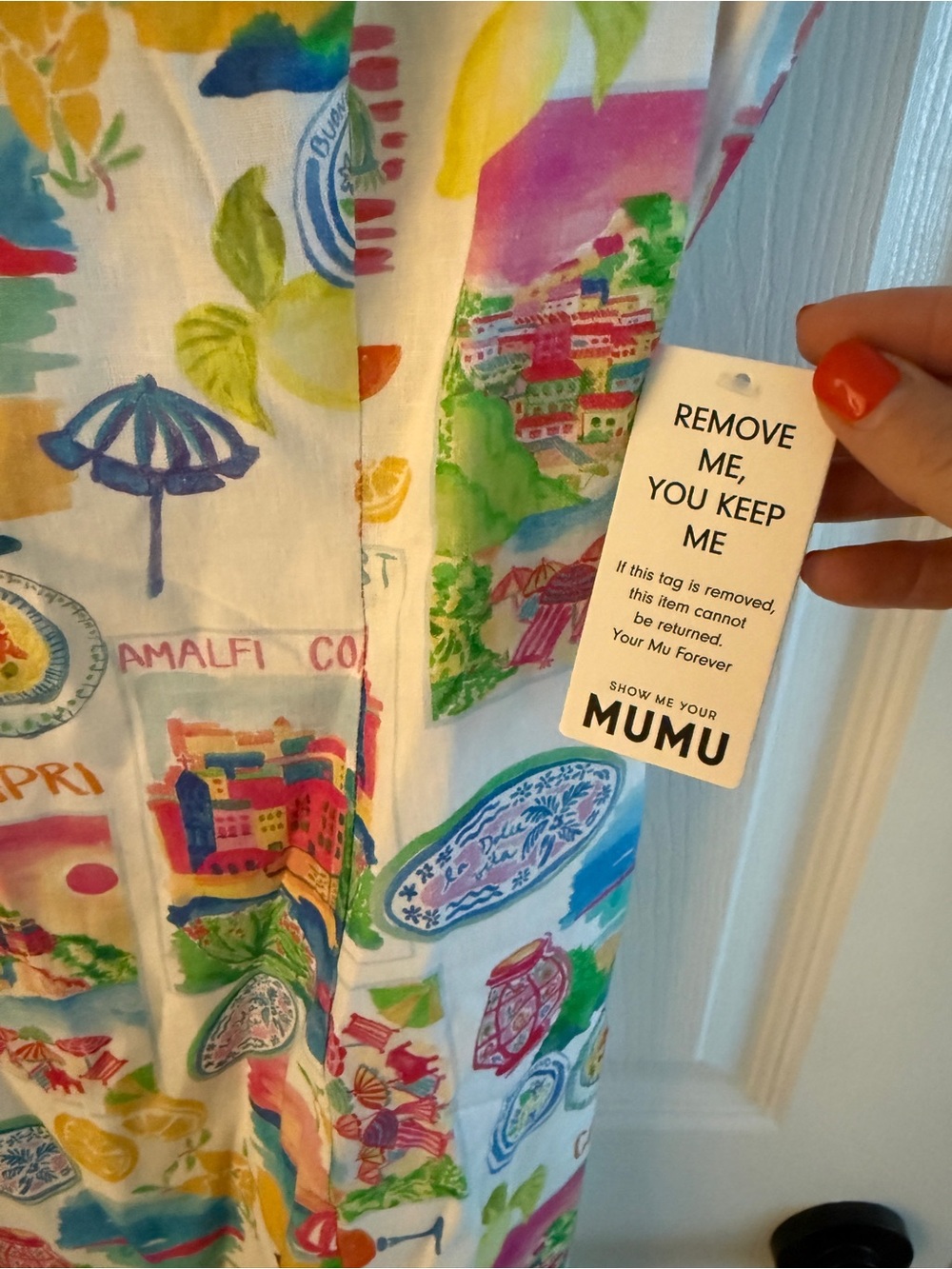 Steph mini dress in amalfi coast print - Show Me Your MuMu - NWT SIZE M - Picture 6 of 10